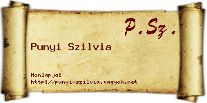 Punyi Szilvia névjegykártya